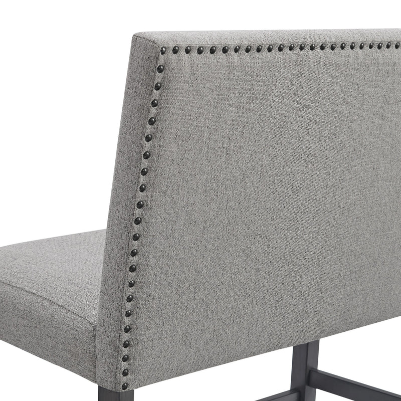 Seneca Counter 3PC Corner Bench with Grey Fabric