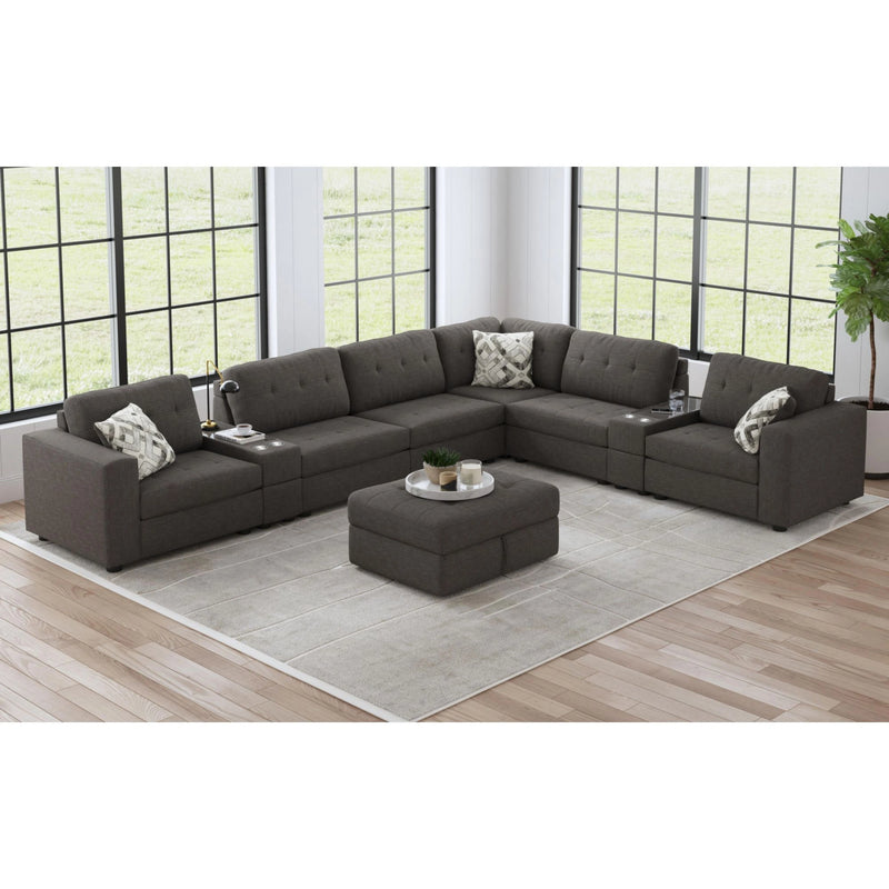 Options One Living Room Set in Palmer Plus Ash