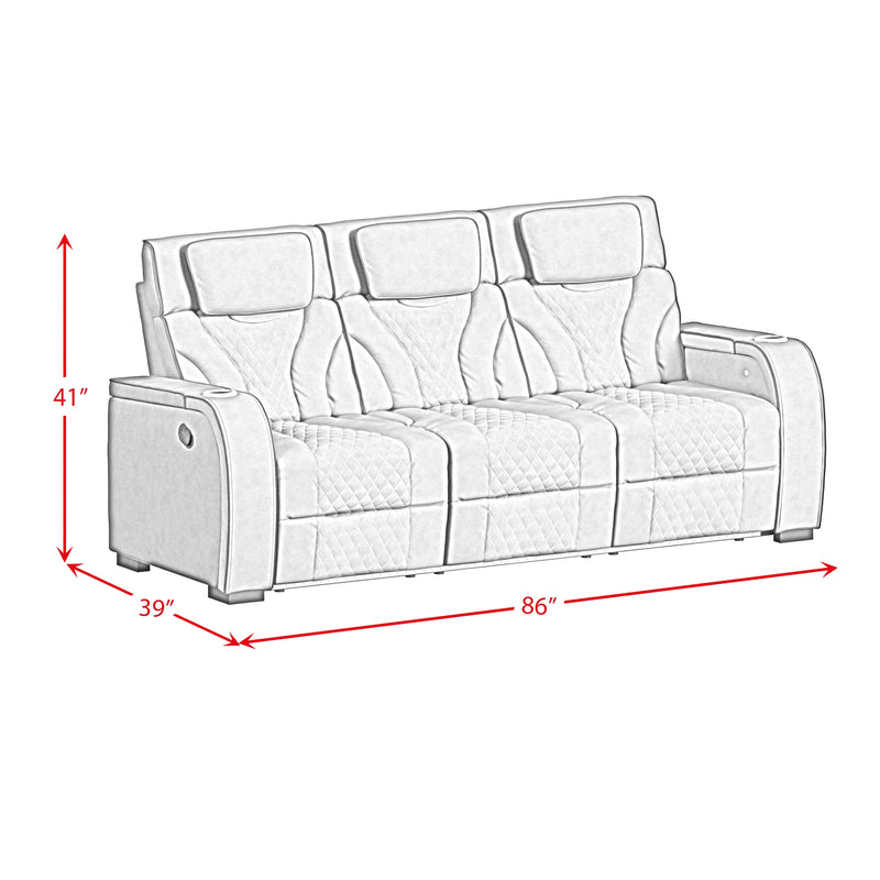 Blitz Motion Sofa with DDT, Reading Light, Wireless Charger and LED