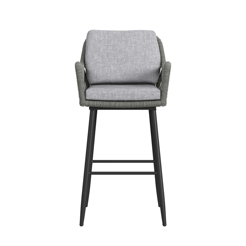 Bayhill Barstool with Grey Fabric in Black (2 Per Carton)