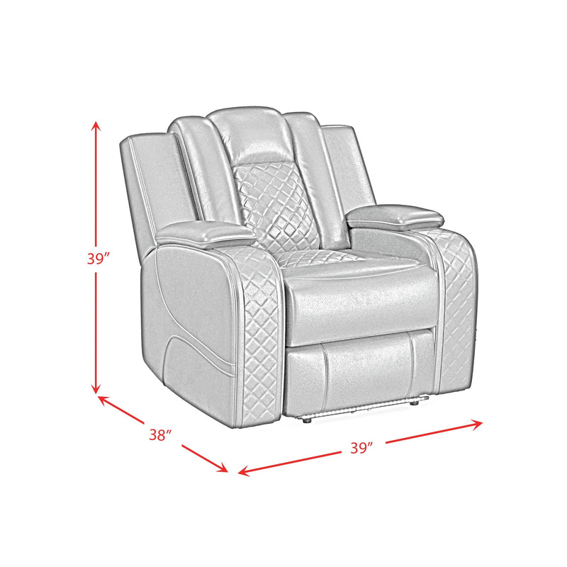Carlo Power Motion Recliner with Power Headrest, LED