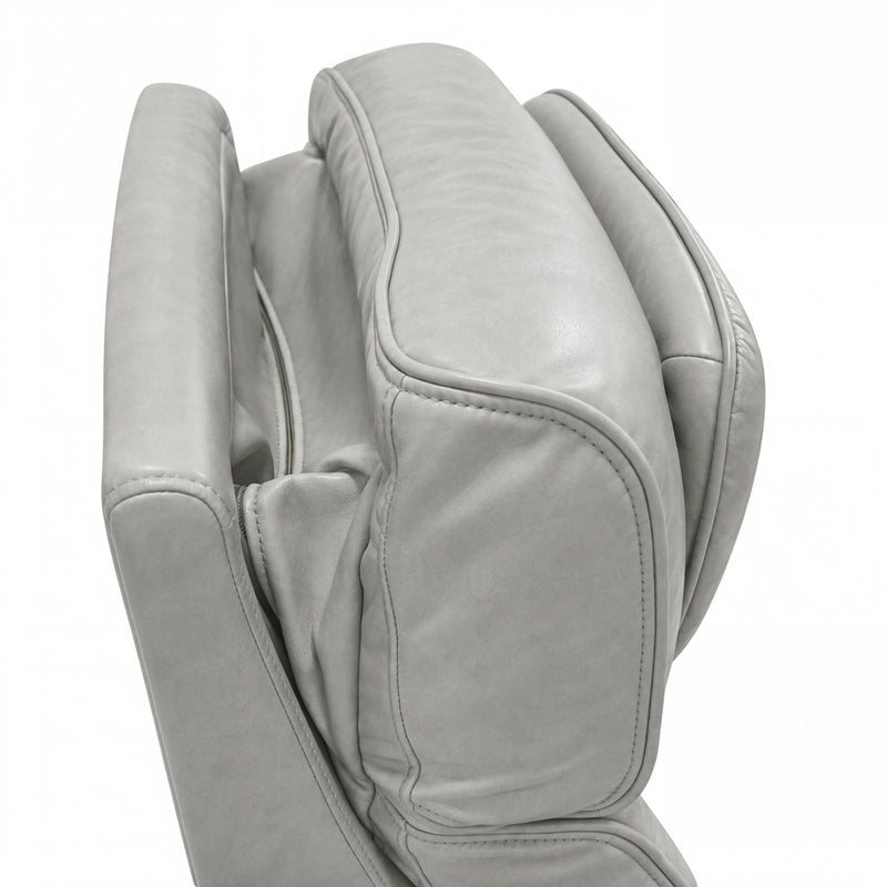Prime Time P3 3PC Living Room Set with 7 Colors LED in Leather Gel Light Grey-Sofa, Loveseat & Recliner