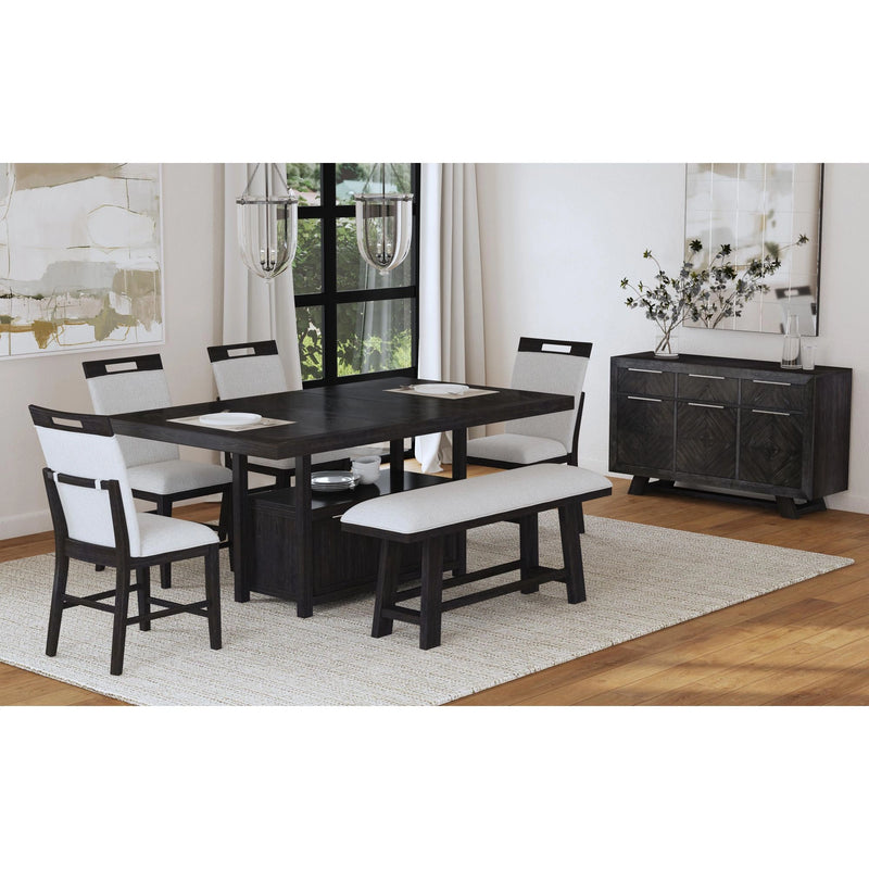 Transcend Dining Set in Charcoal