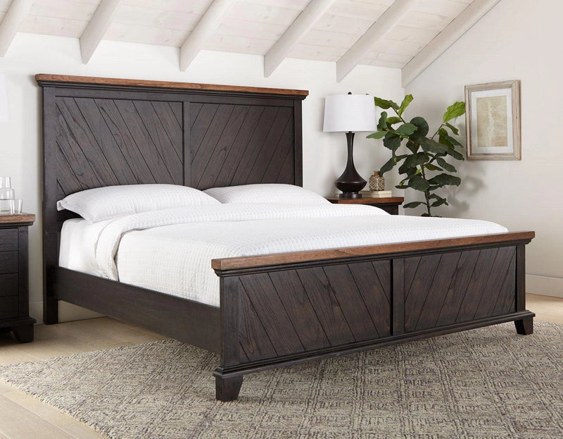 Steve Silver Bear Creek Brown Queen Panel Bed in Chocolate