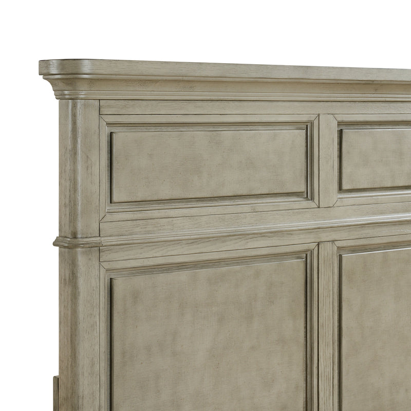 Whit-Ash Panel Bed in Light Grey