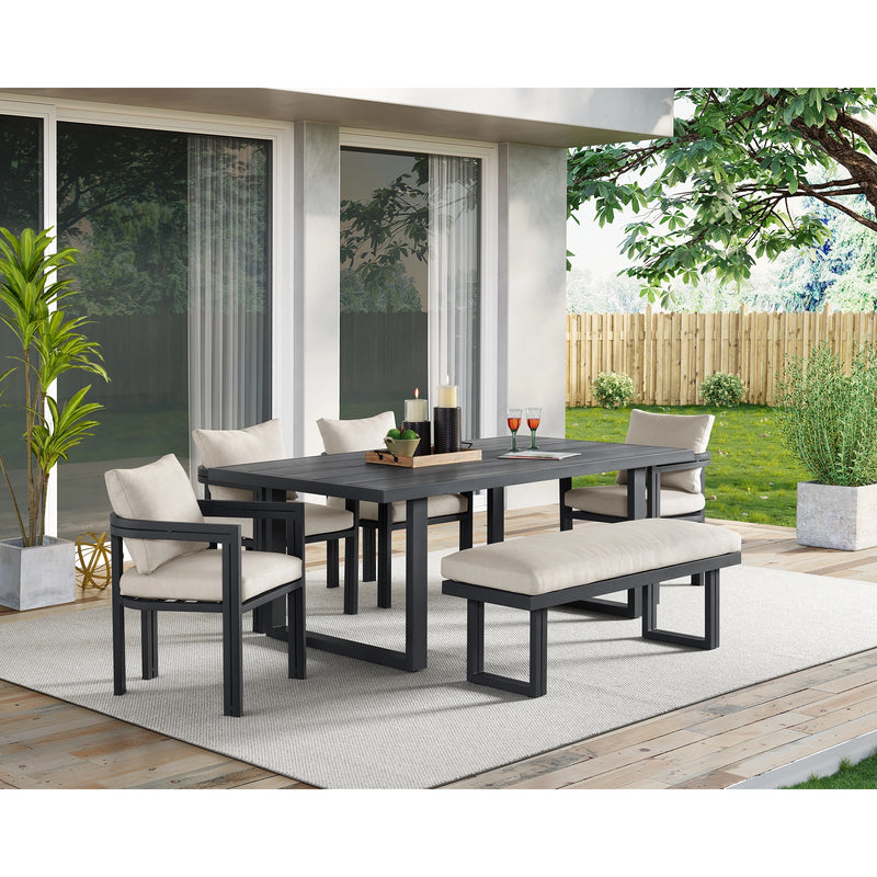 Playa Dining Set in Dark Grey