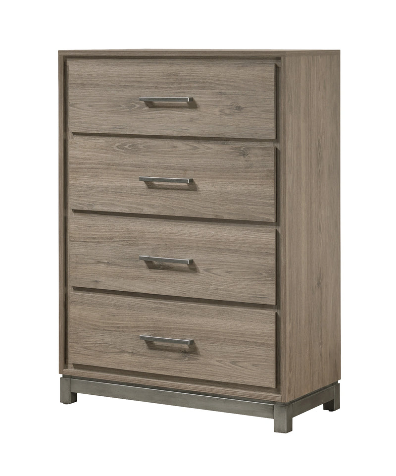 Crown Mark Furniture River 4 Drawer Chest in Brown image