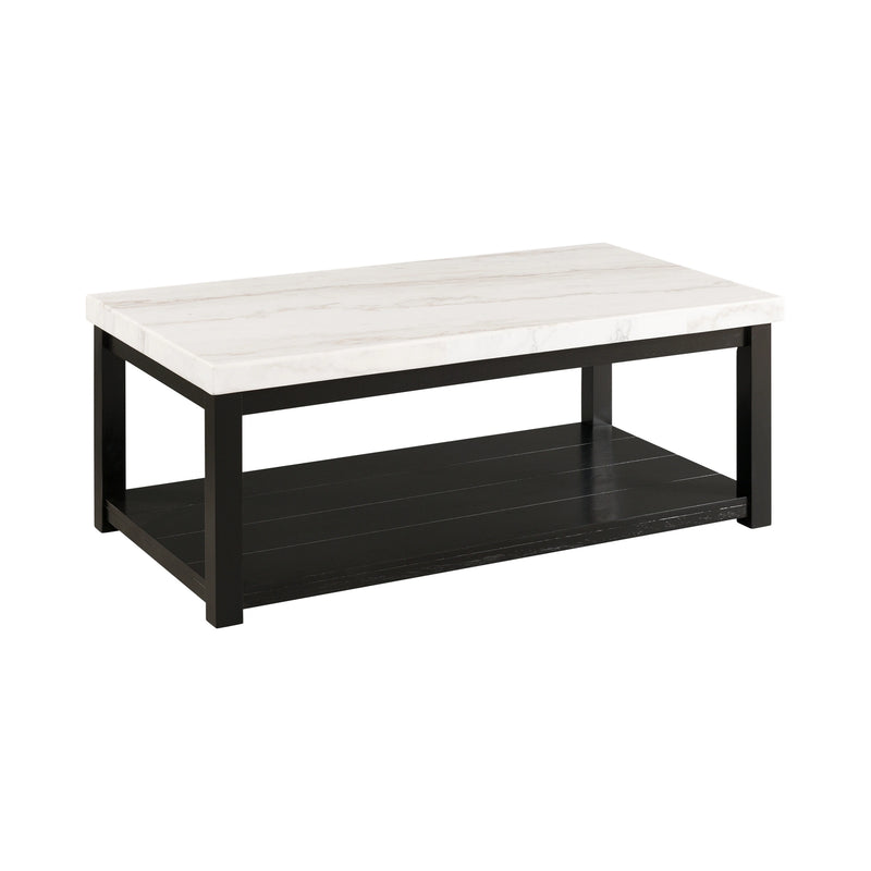 Marcello w/ White Top - Rectangular Coffee Table W/Casters