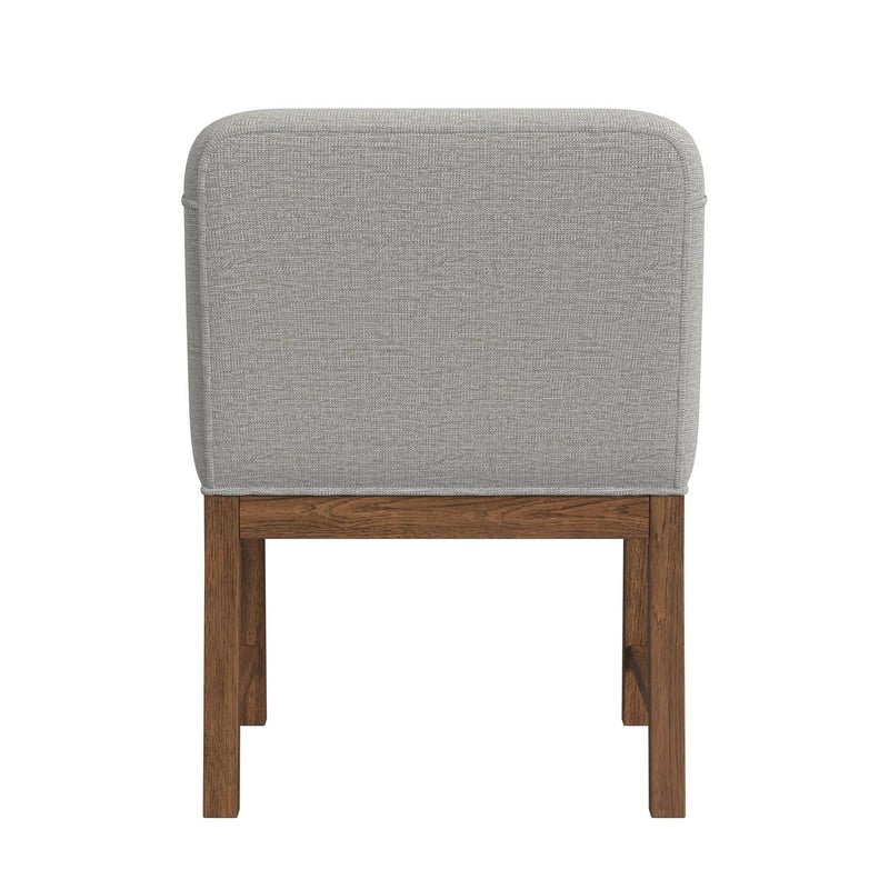 Glinda UPH Chair with Light Grey Fabric in Brown (2 Per Carton)