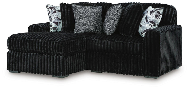 Midnight-Madness Sectional with Chaise