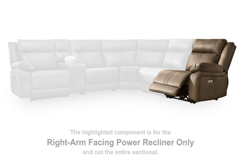 Max-Media Power Reclining Sectional with Audio Consoles