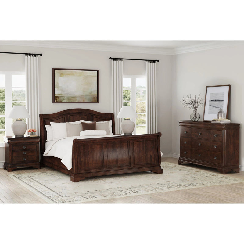Cameron Cherry Sleigh Bedroom Set