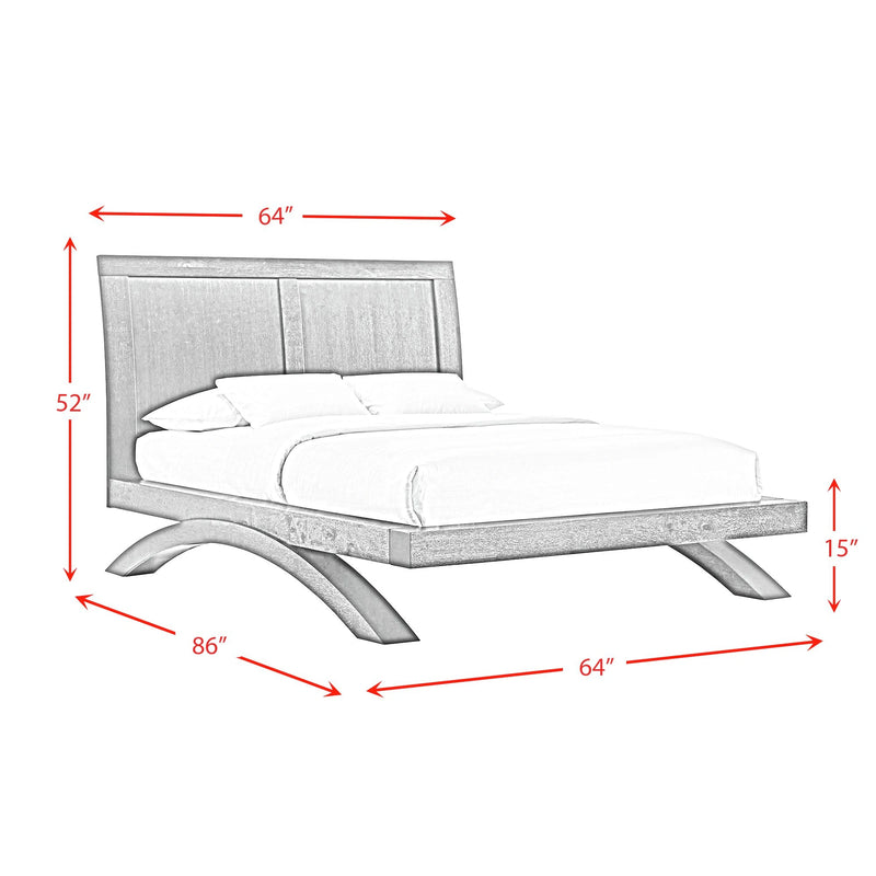 Allan Bedroom Set with 2 Nightstands in Black