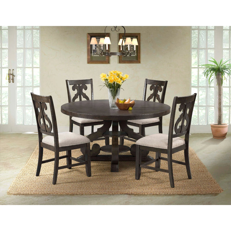 Stone Round Dining Set-Round Table & Chairs