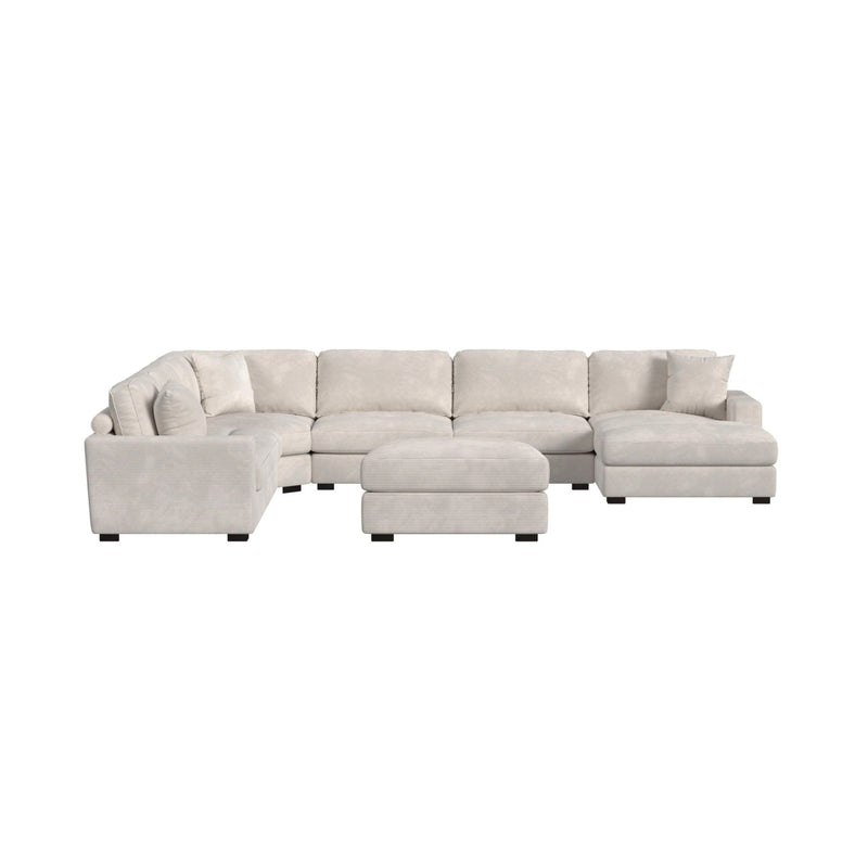Arizona Modular Sectional Set with RHF Chaise in Steno Beige