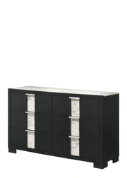 Crown Mark Furniture Rangley 6 Drawer Dresser in Black image