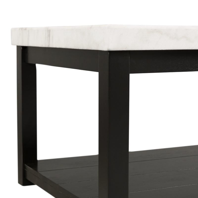 Marcello White Rectangular Coffee Table W/ Casters ISTA3 Packaging