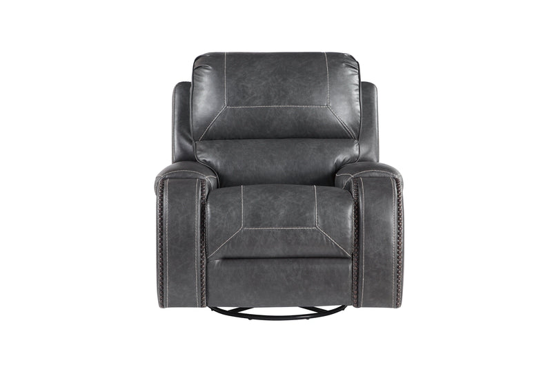 Steve Silver Keily Manual Swivel Glider Recliner in Dove Grey
