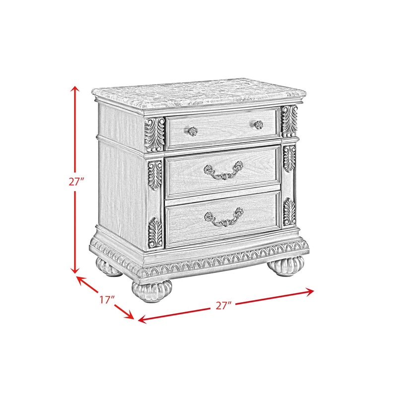 Cadenza Nightstand with USB-C in Brown