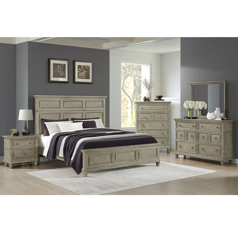 Whit-Ash Dresser and Mirror Set in Light Grey