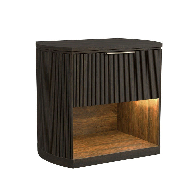 Sylvie Wall Bed Bedroom Set in Dark Brown