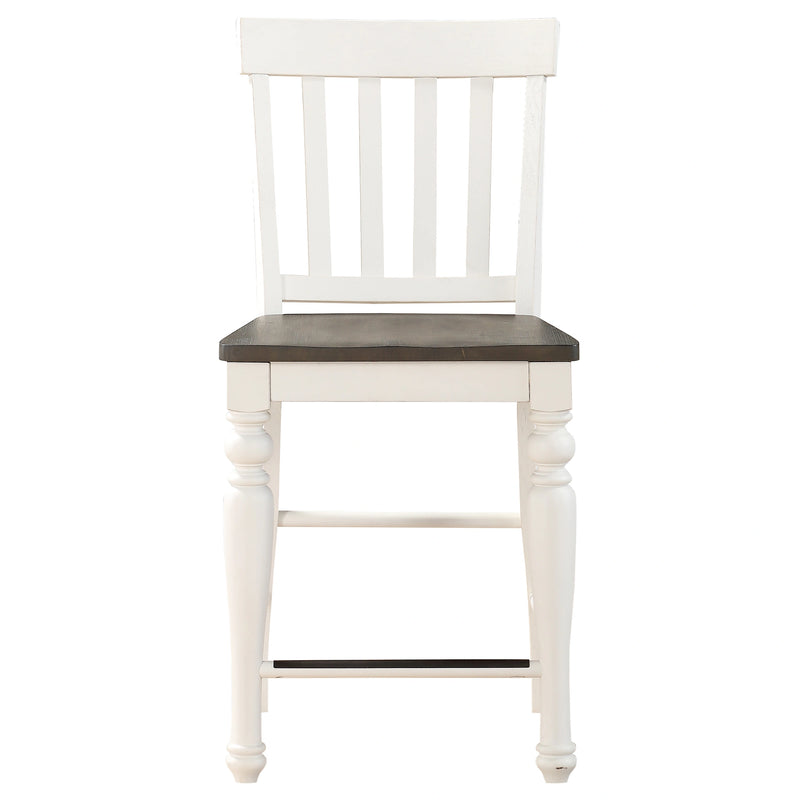 Steve Silver Joanna Counter Chair in Two-tone Ivory and Mocha (Set of 2)