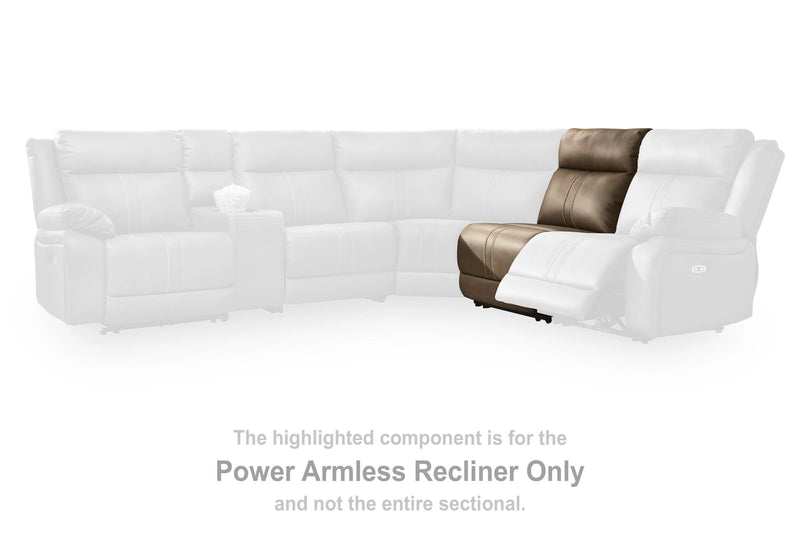 Max-Media Power Reclining Sectional with Audio Consoles