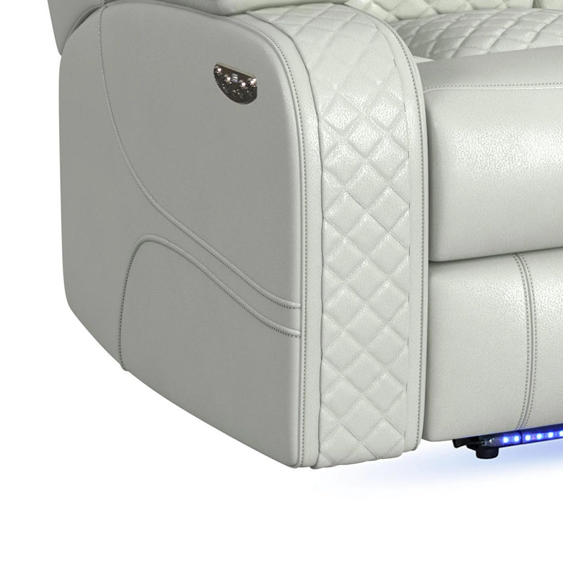 Carlo Power Motion Sofa with Power Headrest, Dropdown Table, Power Strip, LED and Reading Light