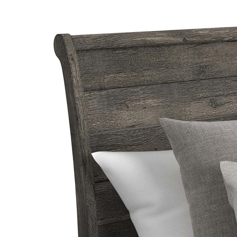 Park Ridge Sleigh Storage Bed in Charcoal