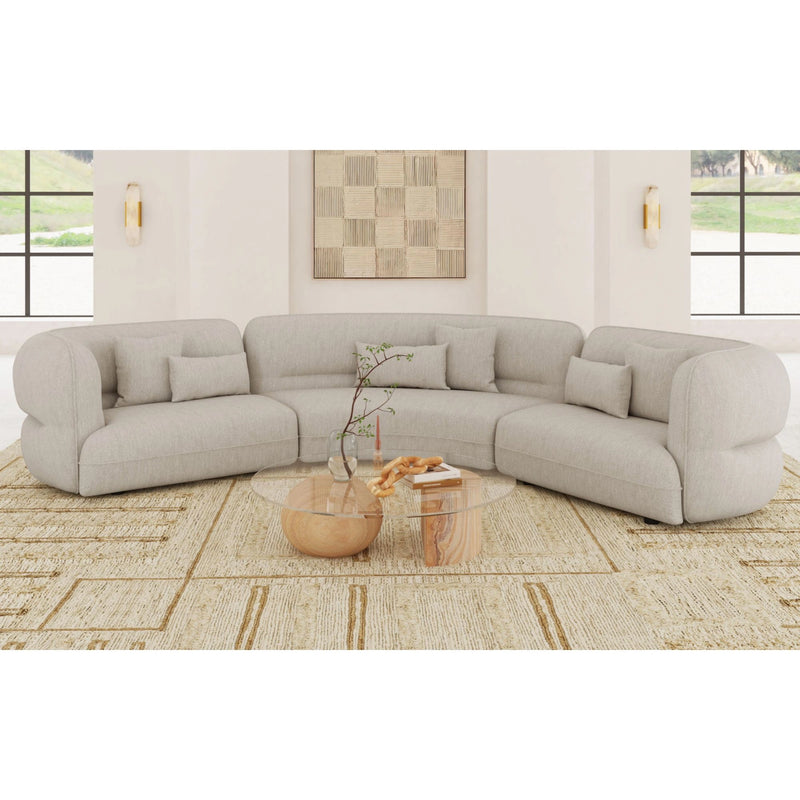Four Seasons Loveseat in Woolen Camel with 2 Pillows