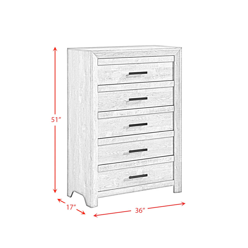 Ellen Panel Bedroom Set in White
