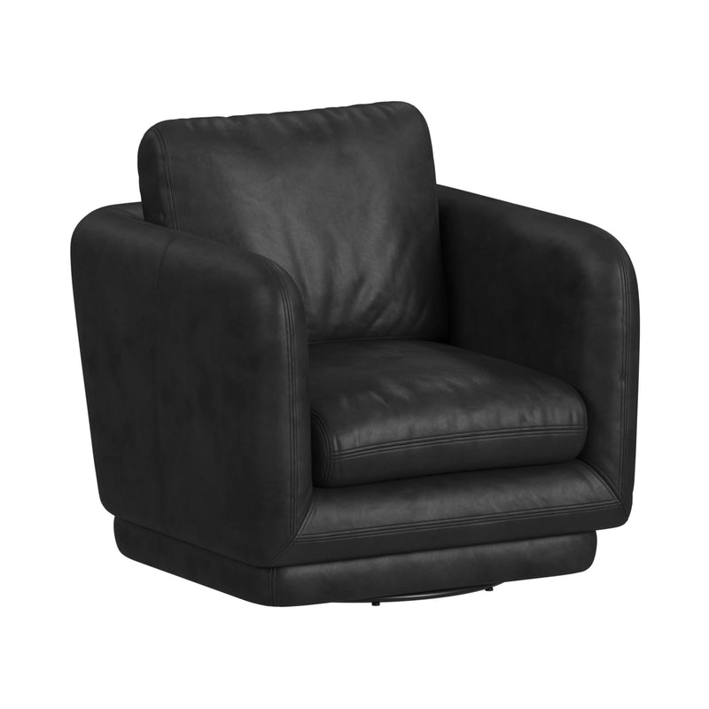 Winger Swivel Chair in Simba Black