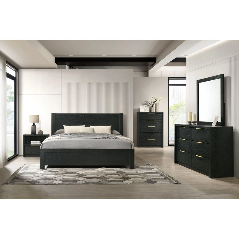 South Bend Dresser and Mirror Set in Black