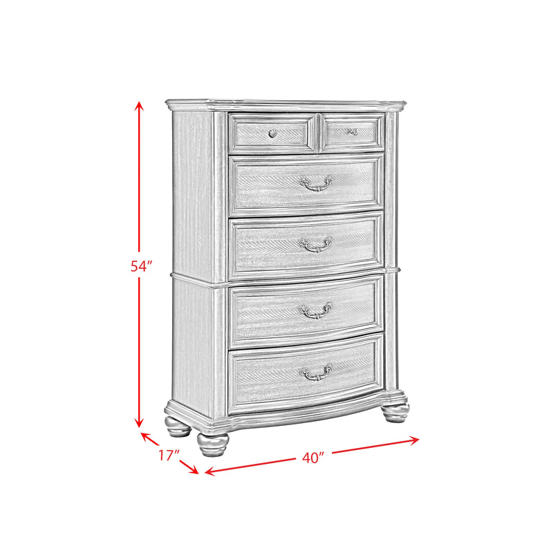 Brunswick Bedroom Set with 2 Nightstands in Mahogany