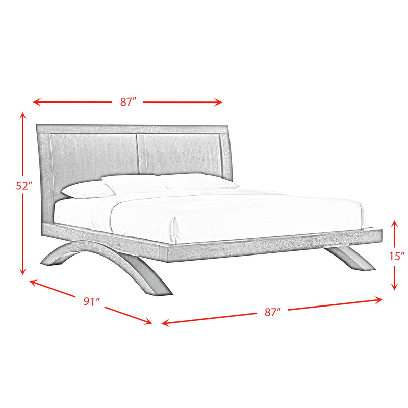 Allan Bedroom Set with 2 Nightstands in Black