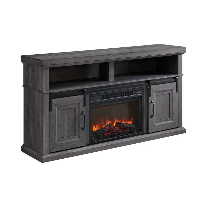 Macau Console with 23"" Fireplace Insert in Grey