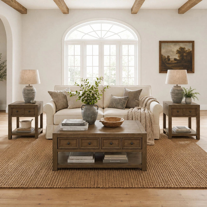 Heritage & Home Occasional Table Set in Oak Brown