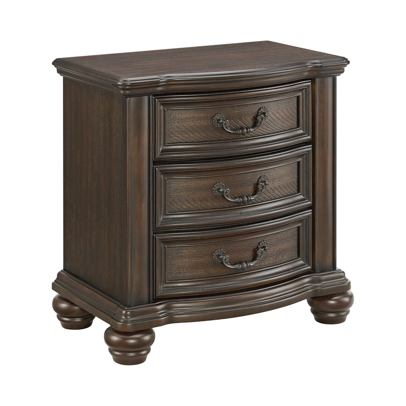 Brunswick 2-Drawer Nightstand with USB in Mahogany