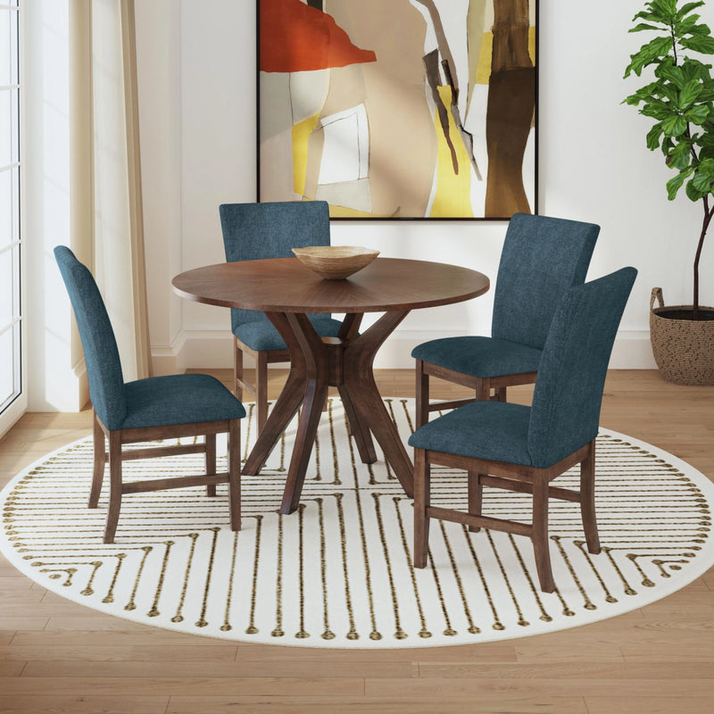 Santa Barbara Dining Side Chair with Fabric in Walnut (2 Per Carton)