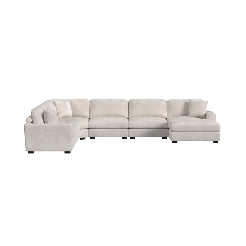 Arizona Modular Sectional Set with RHF Chaise in Steno Beige
