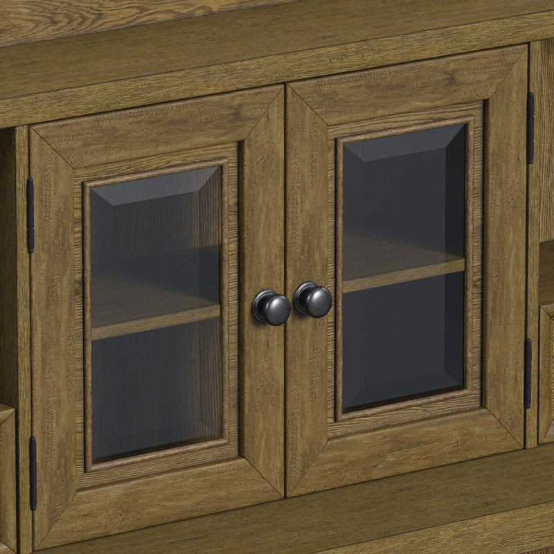 Heritage & Home Buffet and Hutch in Oak Brown