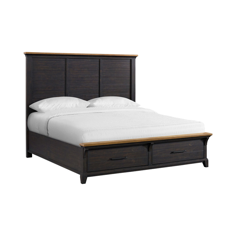 Montrose Storage Bedroom Set in Espresso & Brown