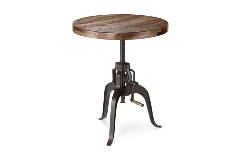 Steve Silver Sparrow Round Crank Table in Natural Brown