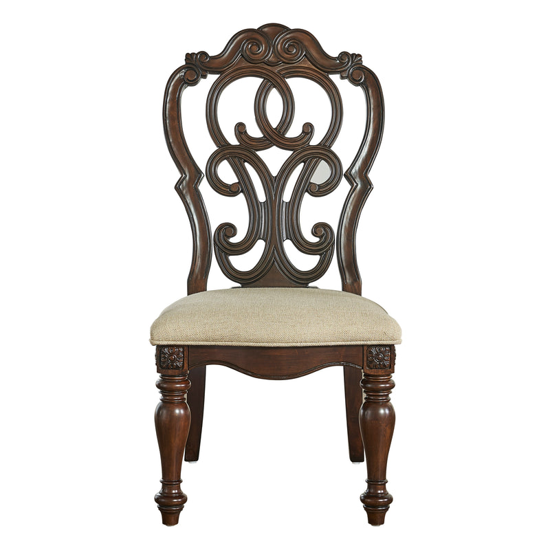 Steve Silver Royale Side Chair in Brown Pecan (Set of 2)