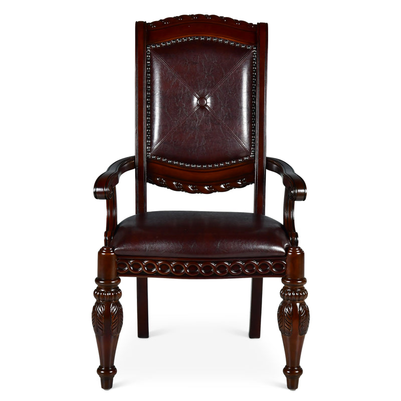 Steve Silver Antoinette Arm Chair (Set of 2) in Rich Cherry