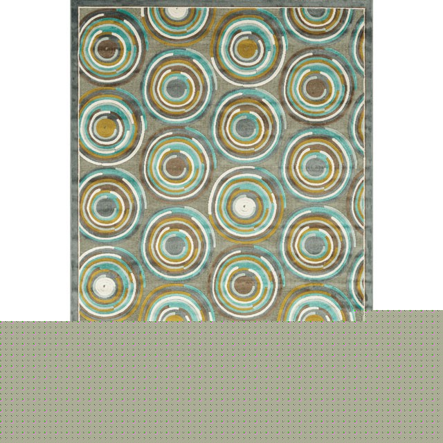 Atlas Rug Gray/ Aqua