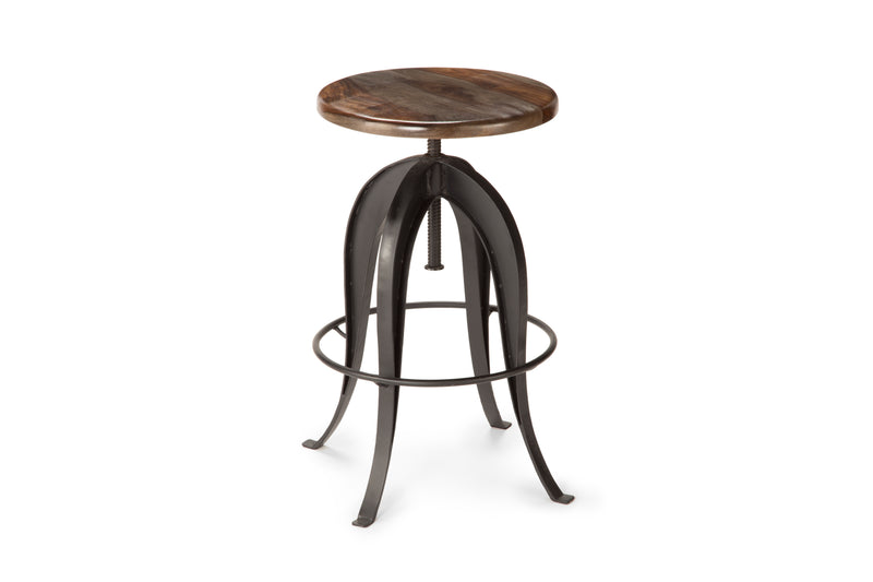 Steve Silver Sparrow Round Setup Stool in Natural Brown (Set of 2)
