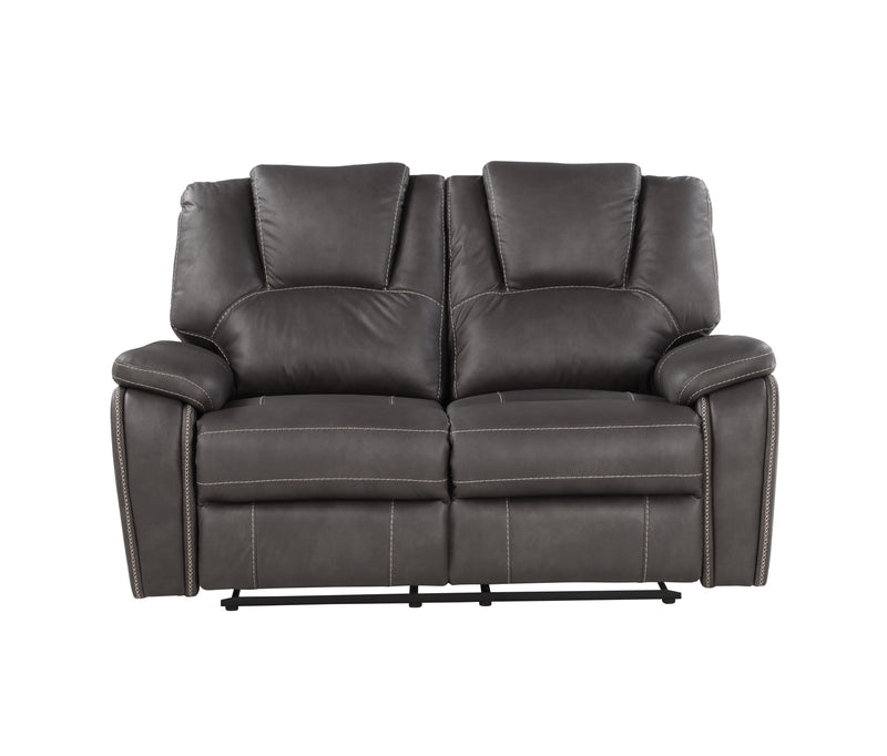 Steve Silver Katrine Manual Reclining Loveseat in Charcoal